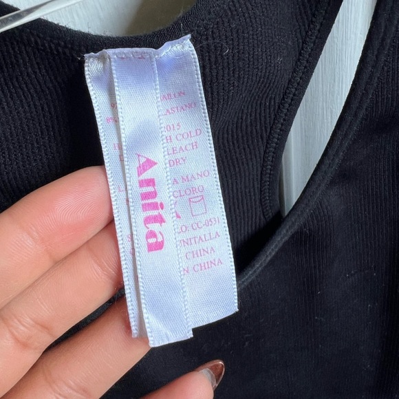 Anita Classic Black Stretchy Tank Top - Picture 2 of 7